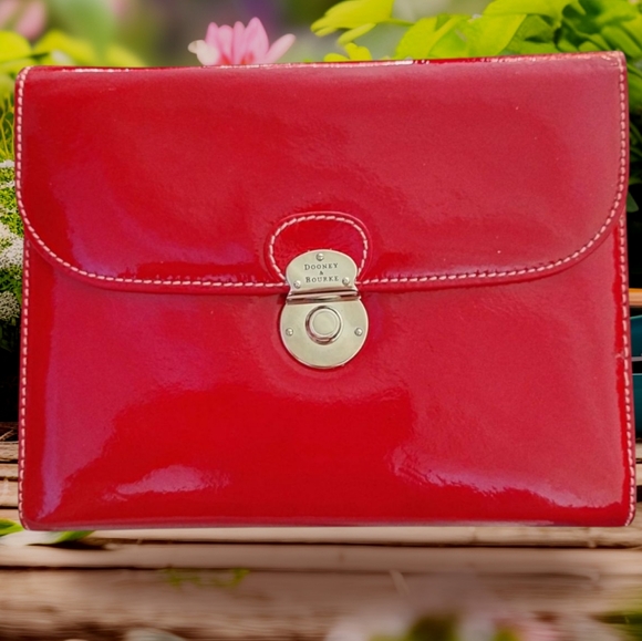 (NWOT) DOONEY & BOURKE® Vintage 12-Month Planning Diary - Glossy Red Leather - Picture 1 of 11